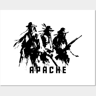 Apache indian silhouette Posters and Art